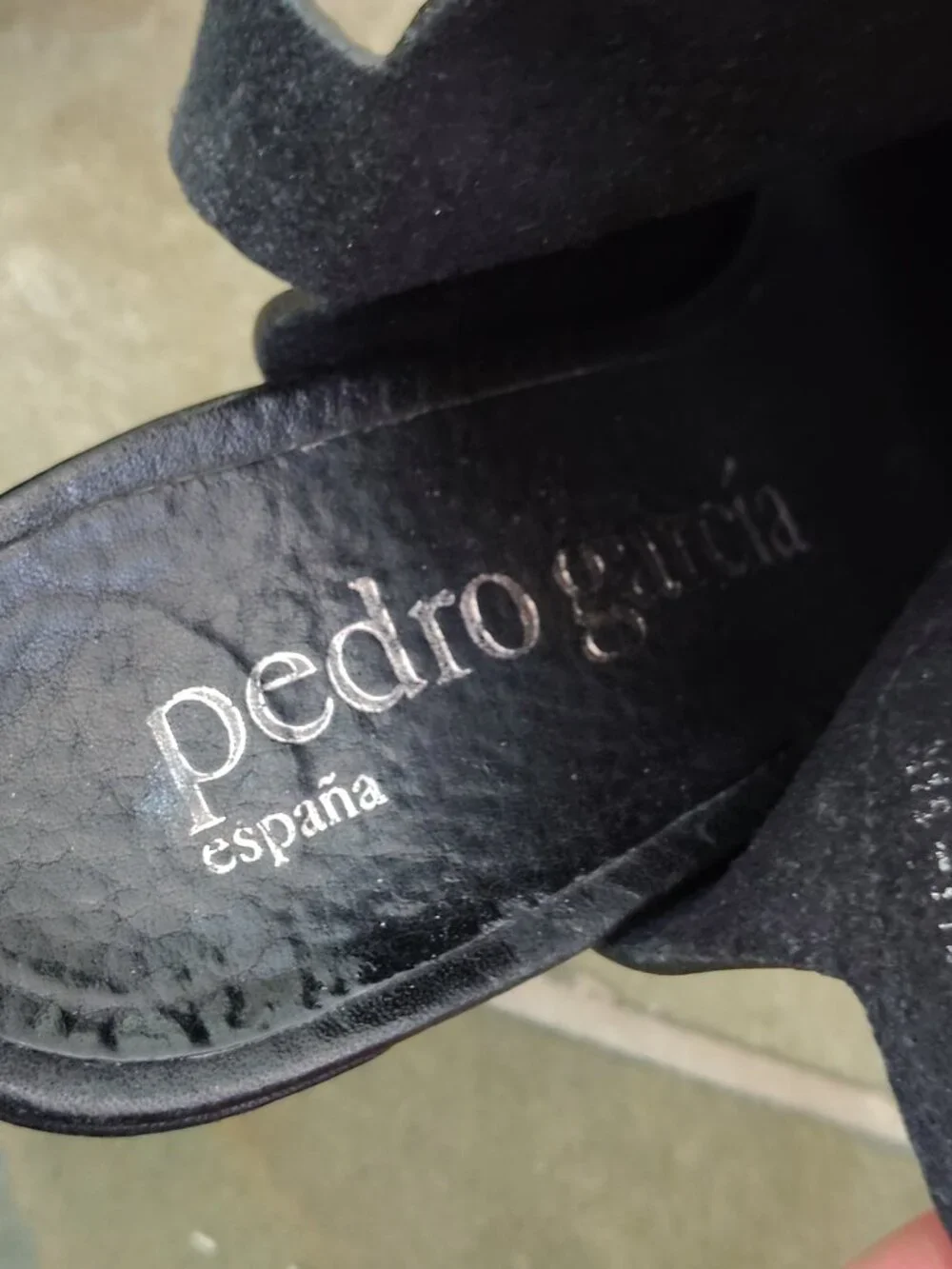 Pedro Garcia Black Leather Slingback Heels